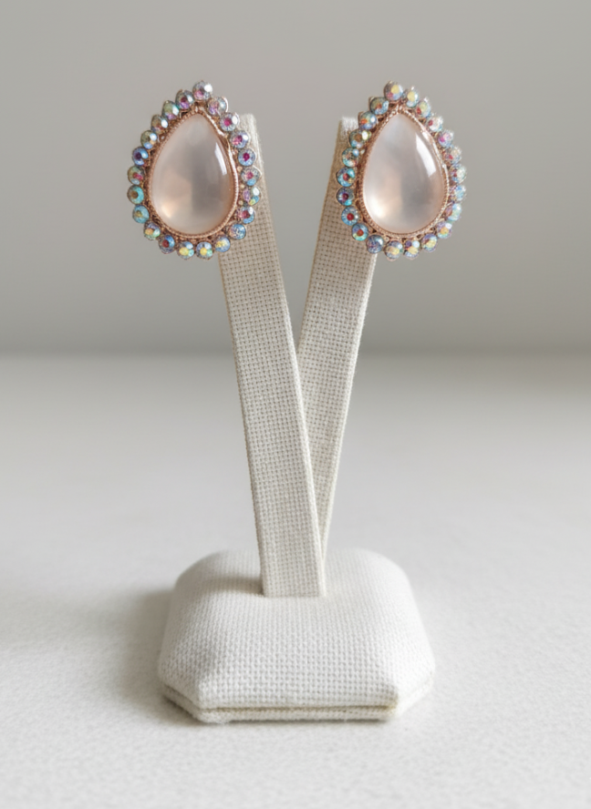 product image 8 Crystal Cascade Silver Statement Necklace Set - Image 1